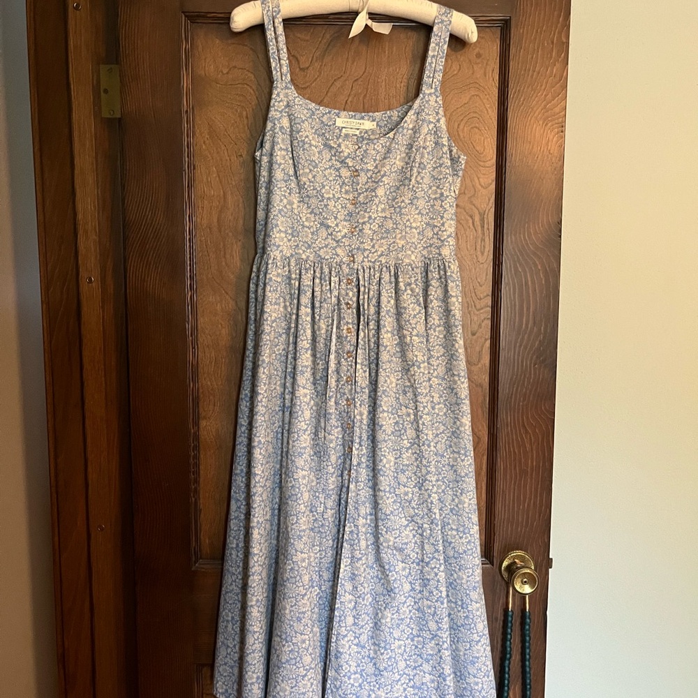 Christy Dawn Nicks Dress Daisies Blue EUC size medium